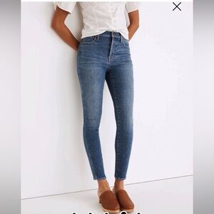 MADEWELL 10" High-Rise Skinny Crop Jeans Bradfield Wash Blue Denim women Size 29